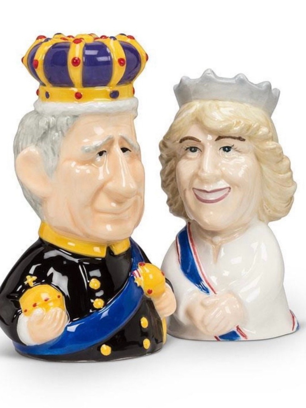 King Charles and Queen Camilla Salt and Pepper Shakers